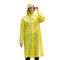 Impermeable amarillo de la moda de EVA Transparent Custom Plastic Rain de la prenda impermeable reutilizable de la capa