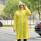 Impermeable amarillo de la moda de EVA Transparent Custom Plastic Rain de la prenda impermeable reutilizable de la capa