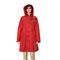 BSCI EVA Lightweight Raincoat, impermeable rojo amistoso de Eco con la capilla reutilizable
