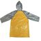 Grueso amarillo y de plata del impermeable impermeable de los niños del PVC de 0.18m m