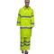 la chaqueta impermeable amarilla de la alta visibilidad PE 100% Reappliable encubrió el perno prisionero